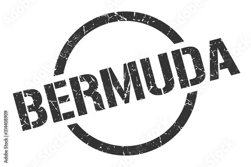 Bermuda stamp. Bermuda grunge round isolated sign