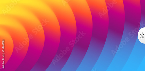 Abstract waved background with layers. Trendy covers design. Vector illustration in modern art style.