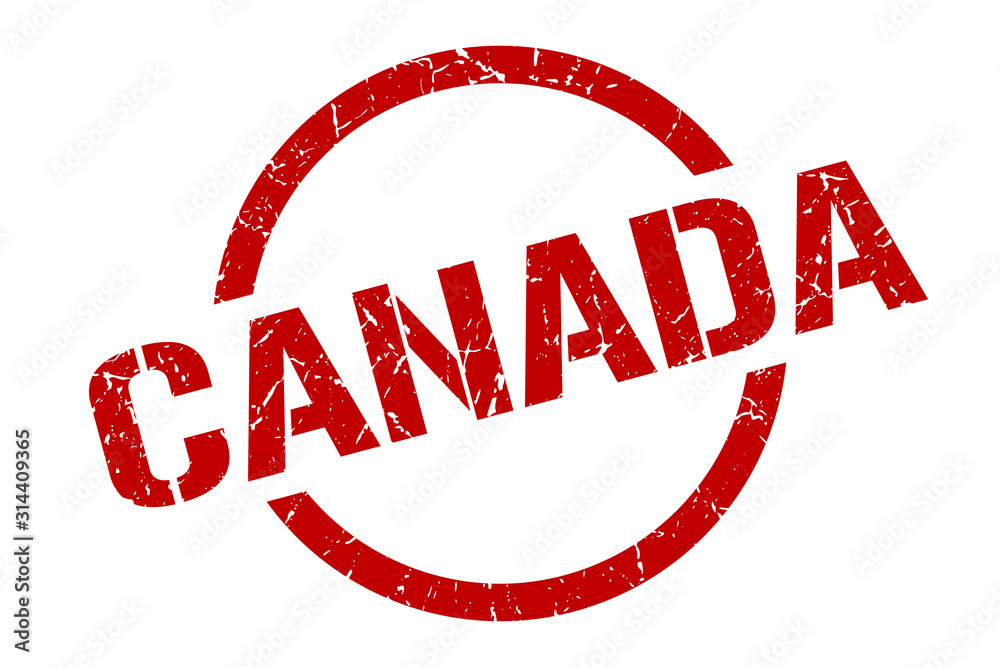 Canada stamp. Canada grunge round isolated sign Canada stamp. Canada grunge round isolated sign