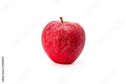 red apple fruit isolated include clipping path on white background