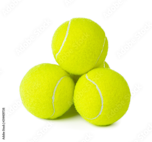 Several tennis balls isolated on white background © fotofabrika