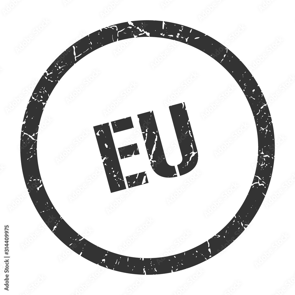 eu stamp. eu grunge round isolated sign eu stamp. eu grunge round isolated sign