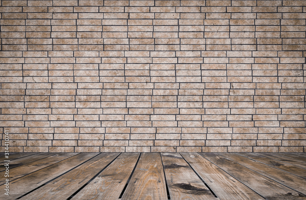 room with brick wall room with brick wall