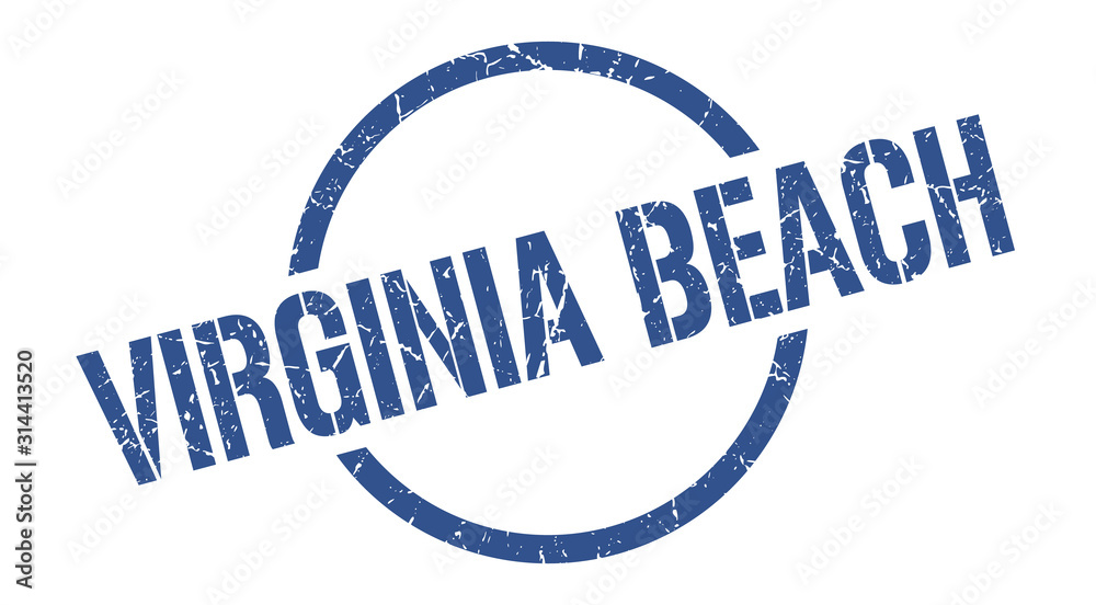 Virginia Beach stamp. Virginia Beach grunge round isolated sign Virginia Beach stamp. Virginia Beach grunge round isolated sign