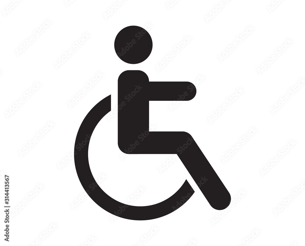 Disable Icon. Disabled wheelchair icon. Vector illustration Disable Icon. Disabled wheelchair icon. Vector illustration