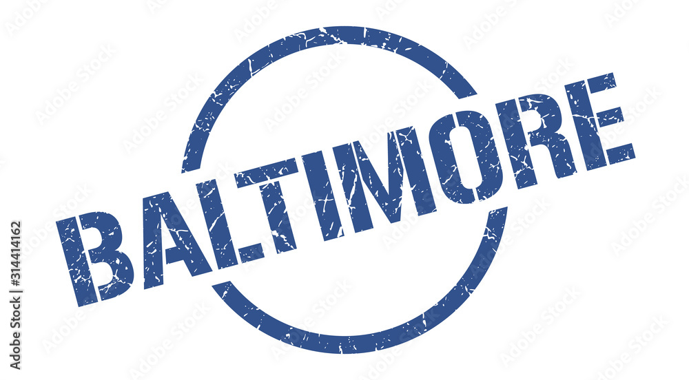 Baltimore stamp. Baltimore grunge round isolated sign Baltimore stamp. Baltimore grunge round isolated sign