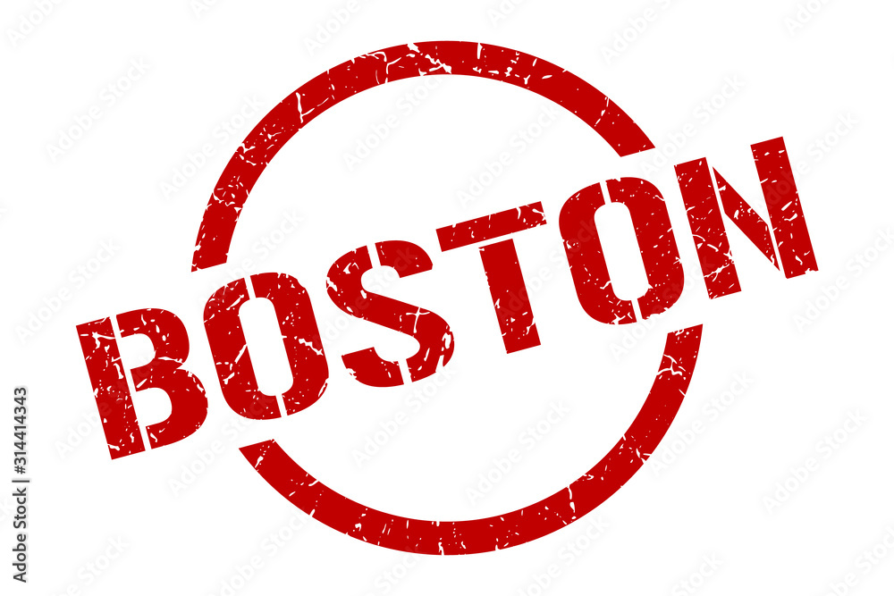 Boston stamp. Boston grunge round isolated sign Boston stamp. Boston grunge round isolated sign