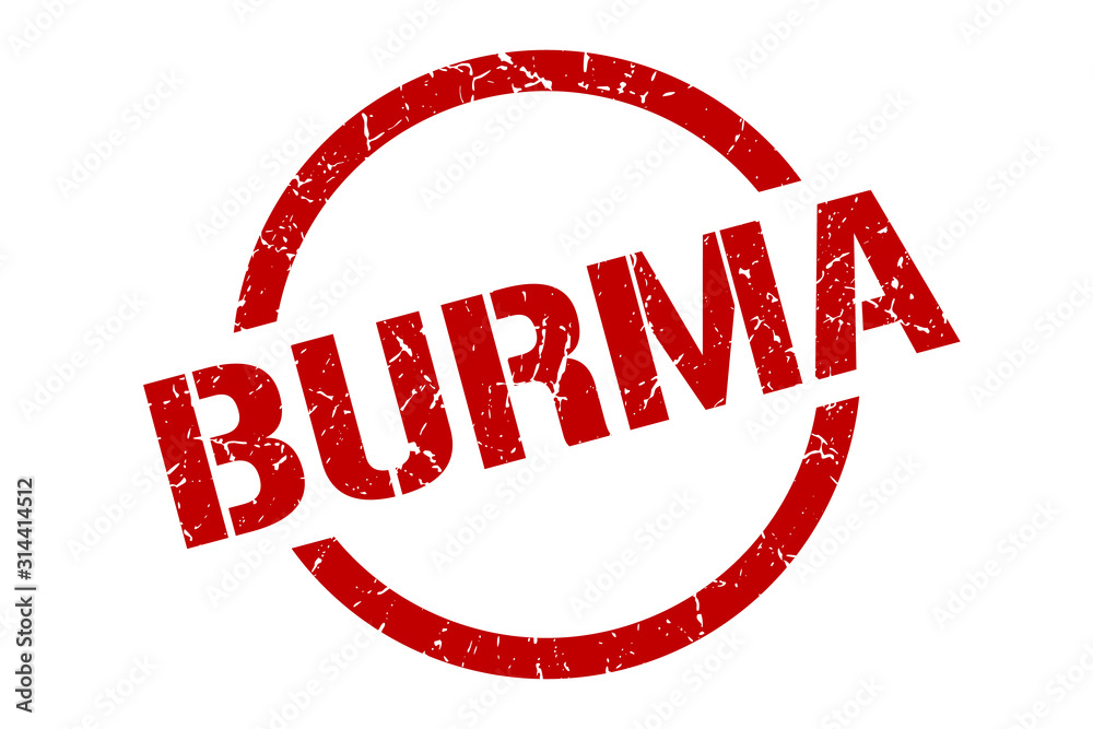 Burma stamp. Burma grunge round isolated sign Burma stamp. Burma grunge round isolated sign