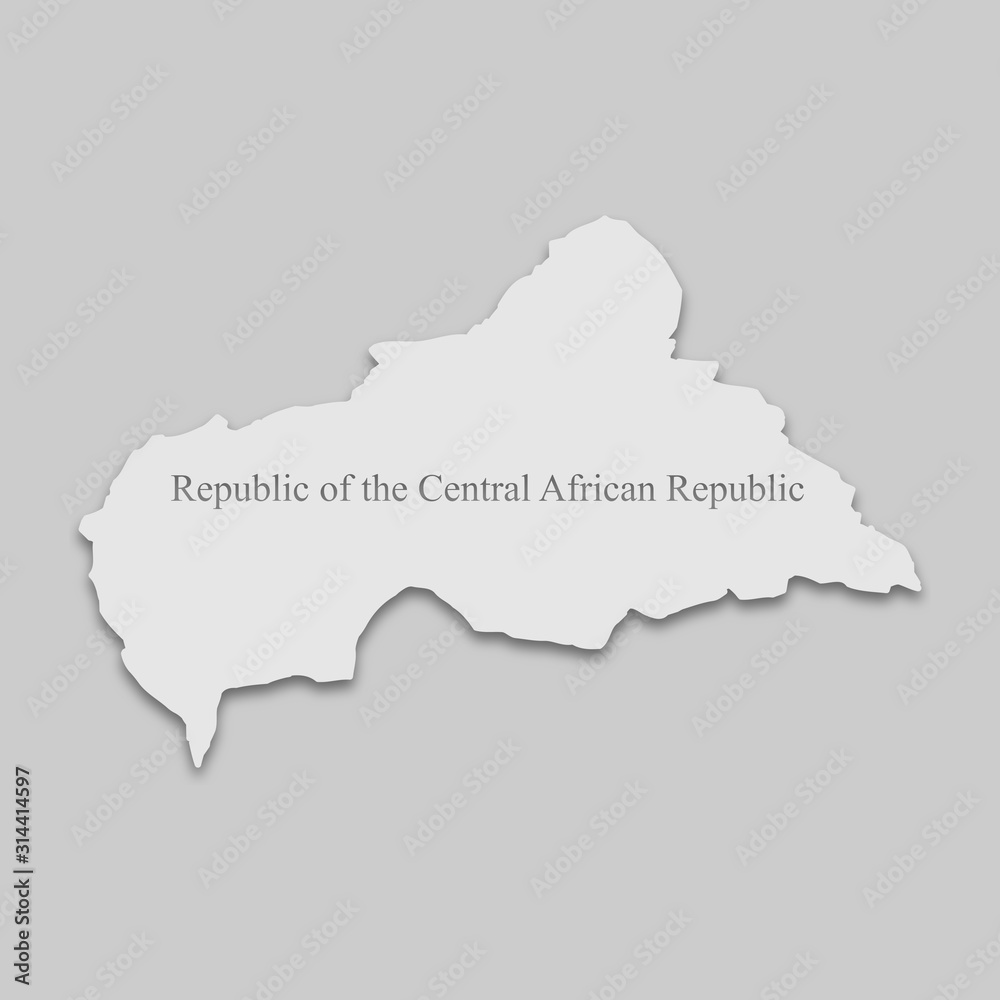 Map of the Republic of the Central African Republic