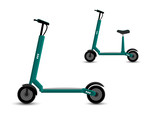 electronic scooter on white background. There is also a vector copy in the portfolio