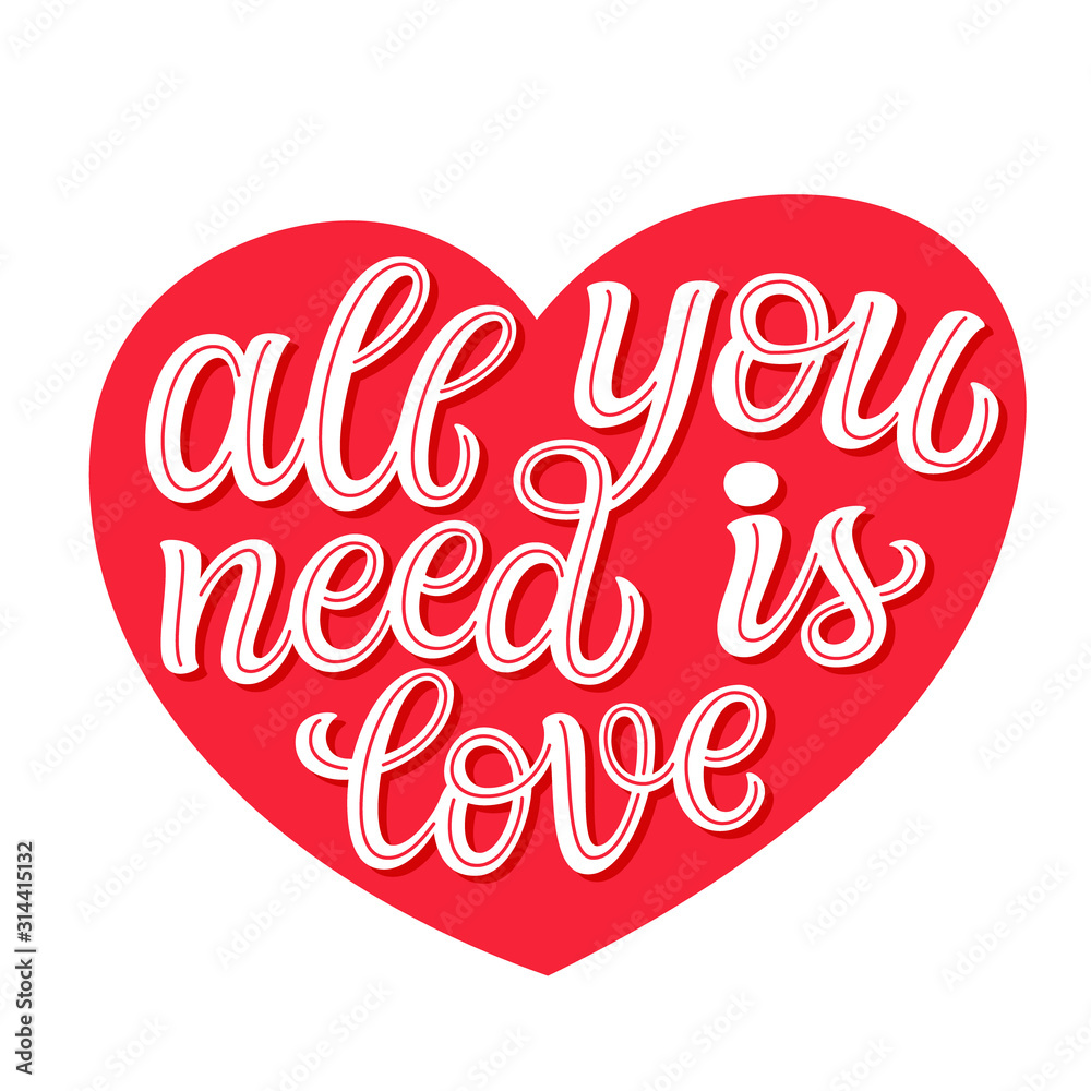 Love typography quote