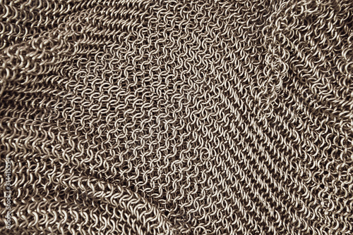 Canvas Print Authentic chainmail pattern background