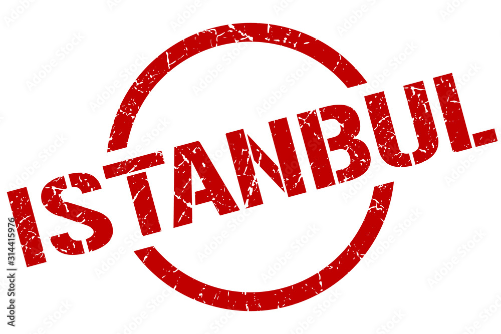 Istanbul stamp. Istanbul grunge round isolated sign Istanbul stamp. Istanbul grunge round isolated sign