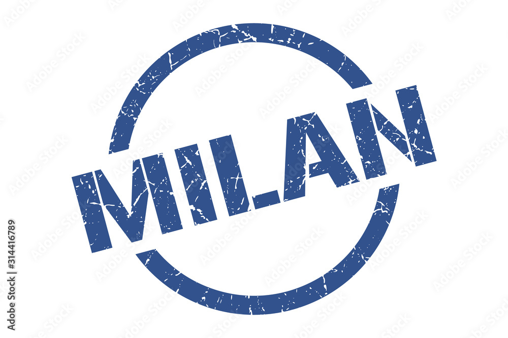 Fototapeta premium Milan stamp. Milan grunge round isolated sign