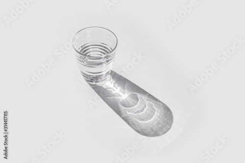 a glass of water