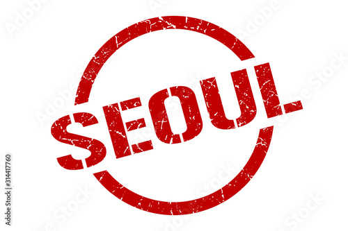 Seoul stamp. Seoul grunge round isolated sign