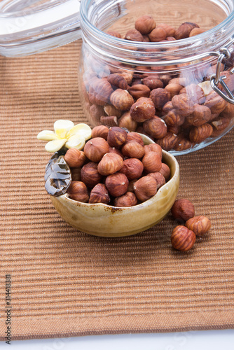 nuts or hazelnuts nuts on a background new.
