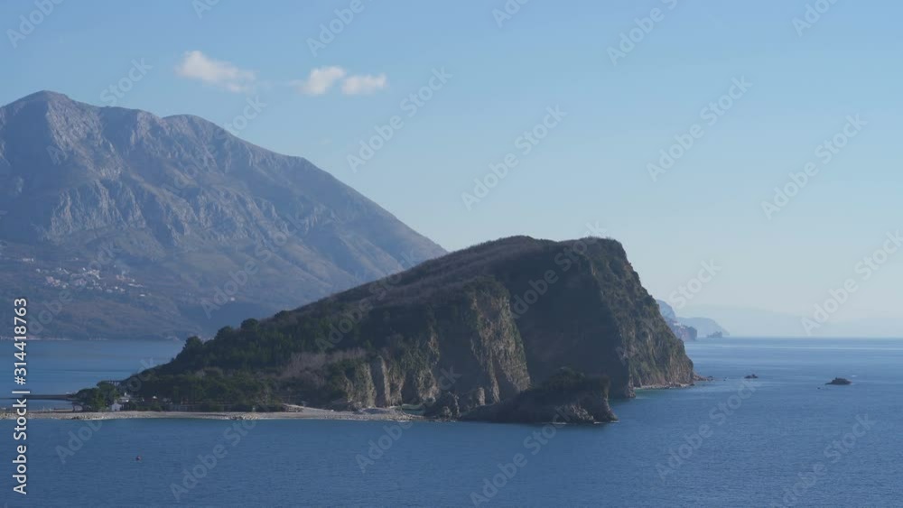 The island of St. Nicholas near the town of Budva on the Adriatic Sea. The island of St. Nicholas near the town of Budva on the Adriatic Sea.