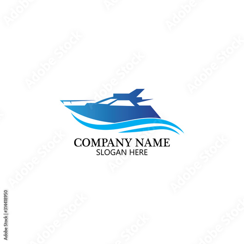 boat logo template,ship icon design,illustration element vector