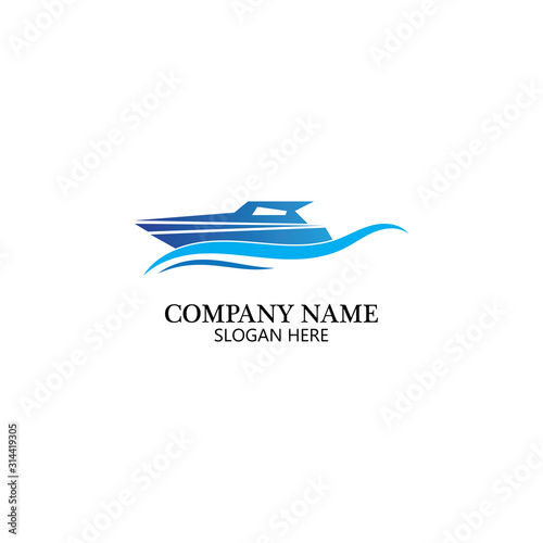 boat logo template,ship icon design,illustration element vector