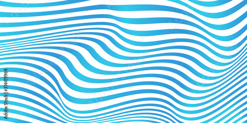 Abstract lines. 3d graphic liquid effect. Stripe vector background. Blue ribbons on white backdrop.
