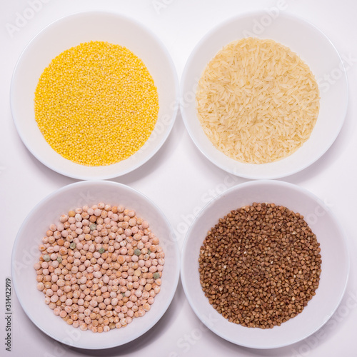 pantry, plate, seed, dry peas, grain, table, health, nutrition, cereal, groats, isolated, peas, agricultural, heap, mix, various, healthy, background, buckwheat, lentils, food, rice, collection, dry, 