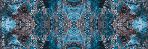 Abstract Blue Silver Texture Banner