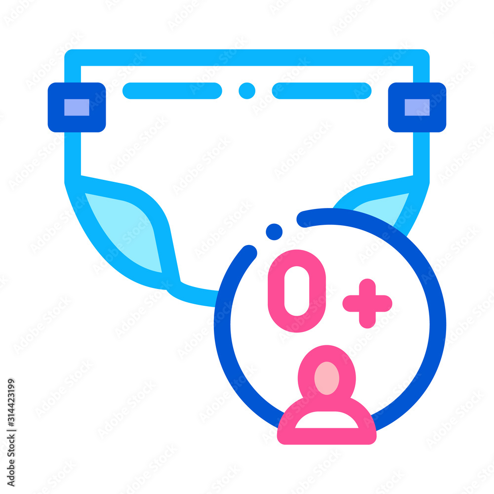 Diaper Newborn Icon Vector. Outline Diaper Newborn Sign. Isolated Contour Symbol Illustration Diaper Newborn Icon Vector. Outline Diaper Newborn Sign. Isolated Contour Symbol Illustration