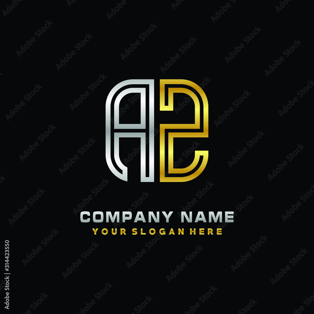 initial letter GU logo Abstract vector minimalist. letter logo gold and silver color initial letter GU logo Abstract vector minimalist. letter logo gold and silver color