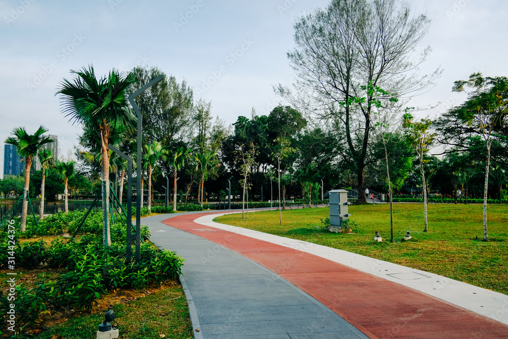 KUALA LUMPUR, MALAYSIA - JANUARY 10TH, 2020. Landscape Design at Taman Tasik Titiwangsa KUALA LUMPUR, MALAYSIA - JANUARY 10TH, 2020. Landscape Design at Taman Tasik Titiwangsa