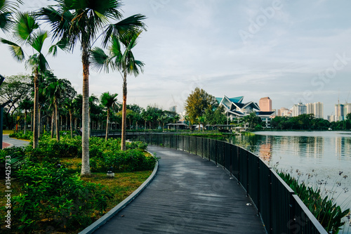 KUALA LUMPUR, MALAYSIA - JANUARY 10TH, 2020. Landscape Design at Taman Tasik Titiwangsa © Mohd