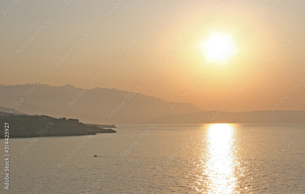 sunset in Rethymno