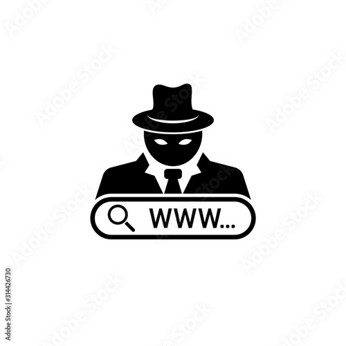 Private secure browser icon on a white background.