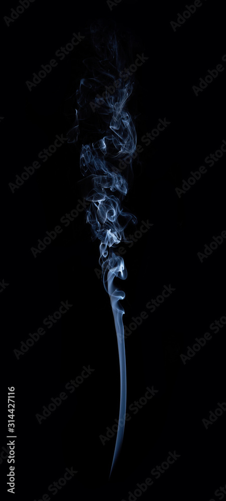 Photo of real white smoke on black background Photo of real white smoke on black background
