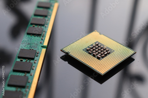 Computer RAM and processor 