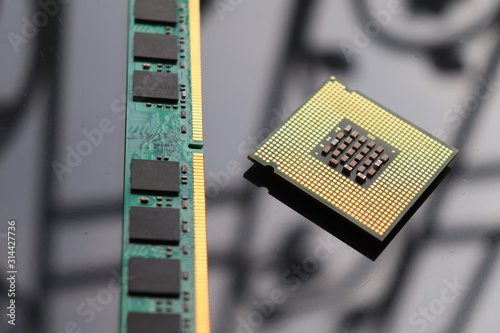 Computer RAM and processor 