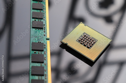 Computer RAM and processor 