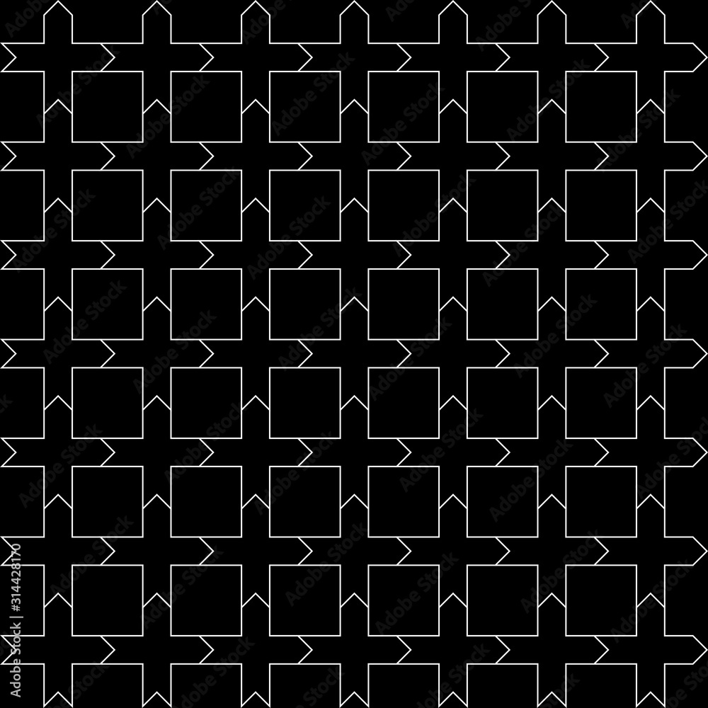 Black cross sign or plus symbol repeat pattern on black background vector. Cross logo background.