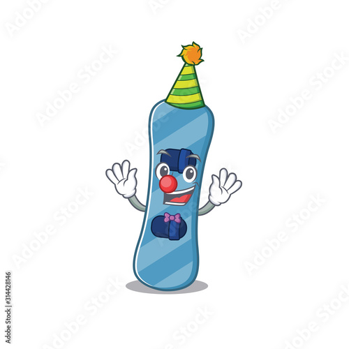 Funny Clown snowboard cartoon character mascot design