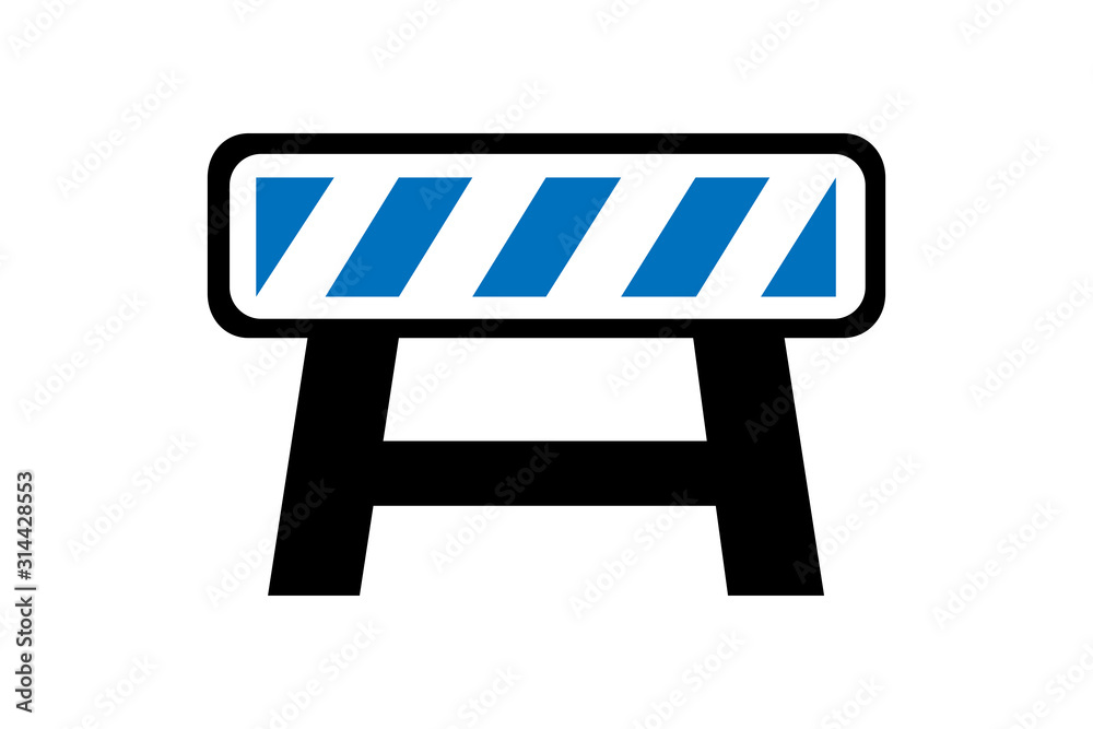 Road barrier icon vector illustration
