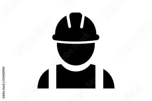 Construction worker vector icon