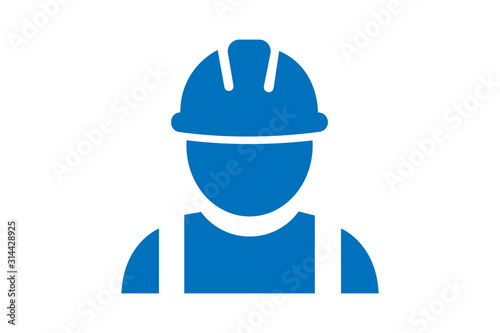 Construction worker vector icon