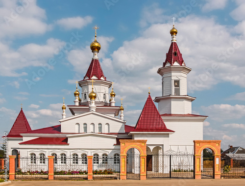 Wallpaper Mural New white christian village church Torontodigital.ca