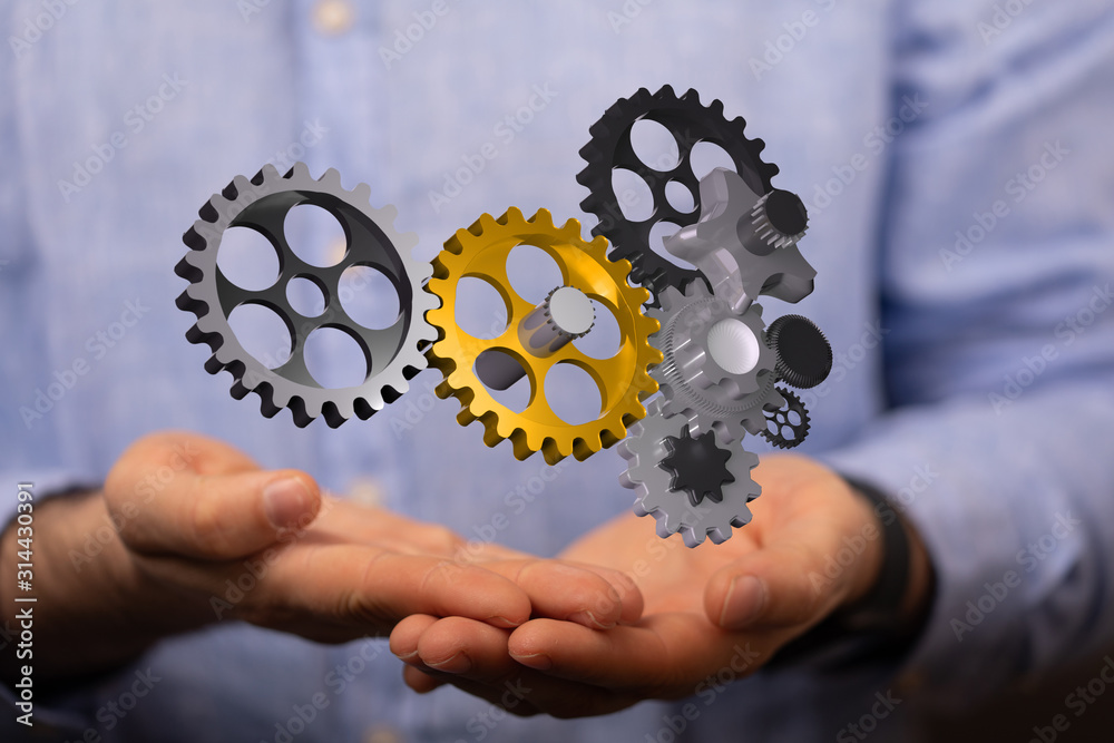 gear Technology setting concept background. gear Technology setting concept background.