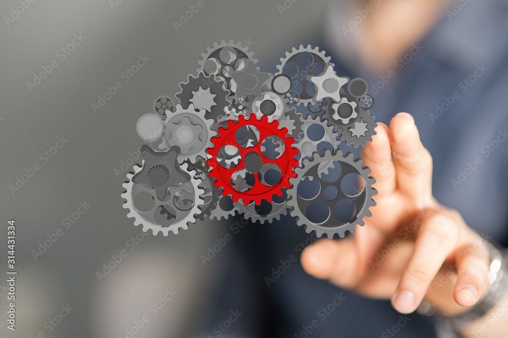 Gear With Success Concept digital. Gear With Success Concept digital.