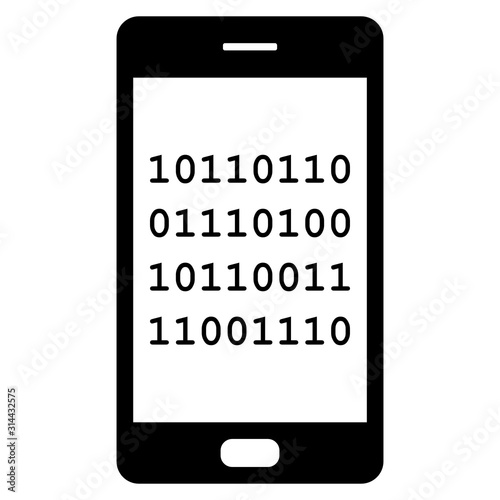 Binärcode und Smartphone