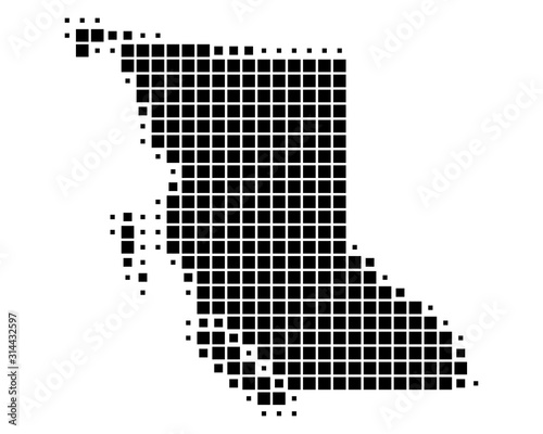 Karte von British Columbia