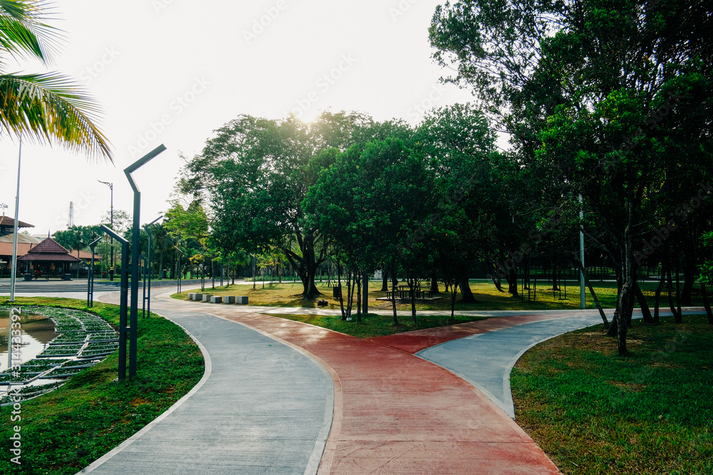 KUALA LUMPUR, MALAYSIA - JANUARY 10TH, 2020. Landscape Design at Taman Tasik Titiwangsa