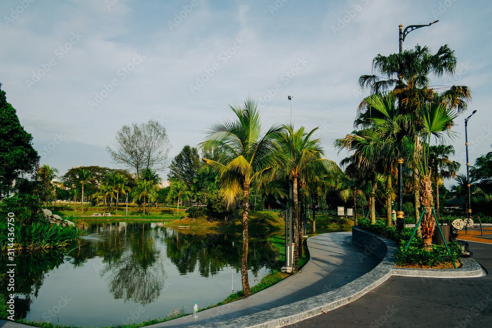 KUALA LUMPUR, MALAYSIA - JANUARY 10TH, 2020. Landscape Design at Taman Tasik Titiwangsa