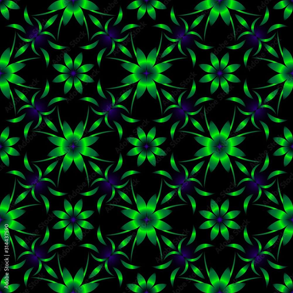 Seamless endless repeating ornament of green shades Seamless endless repeating ornament of green shades